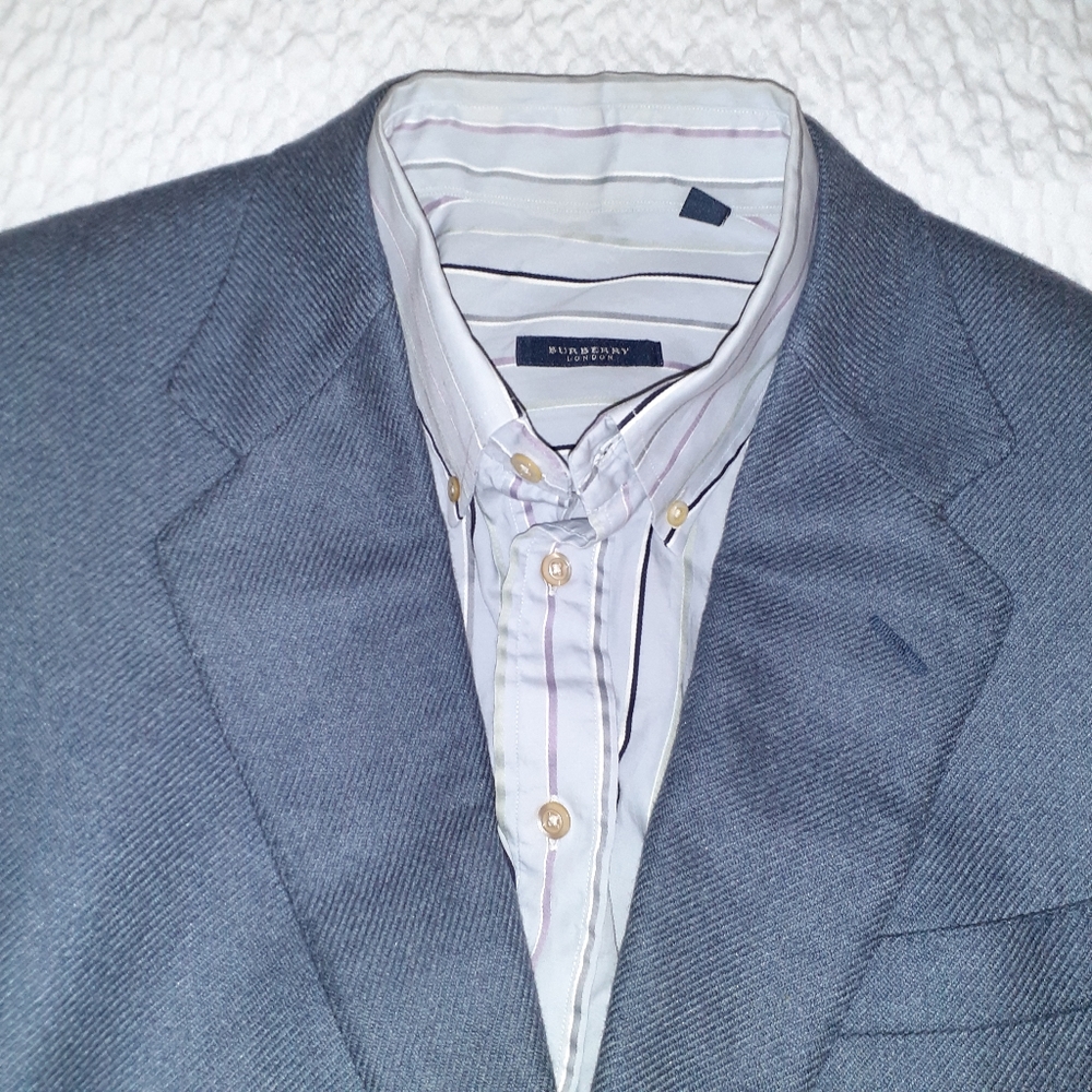 Canali Cashmere/ Silk blazer 42L Heather Blue